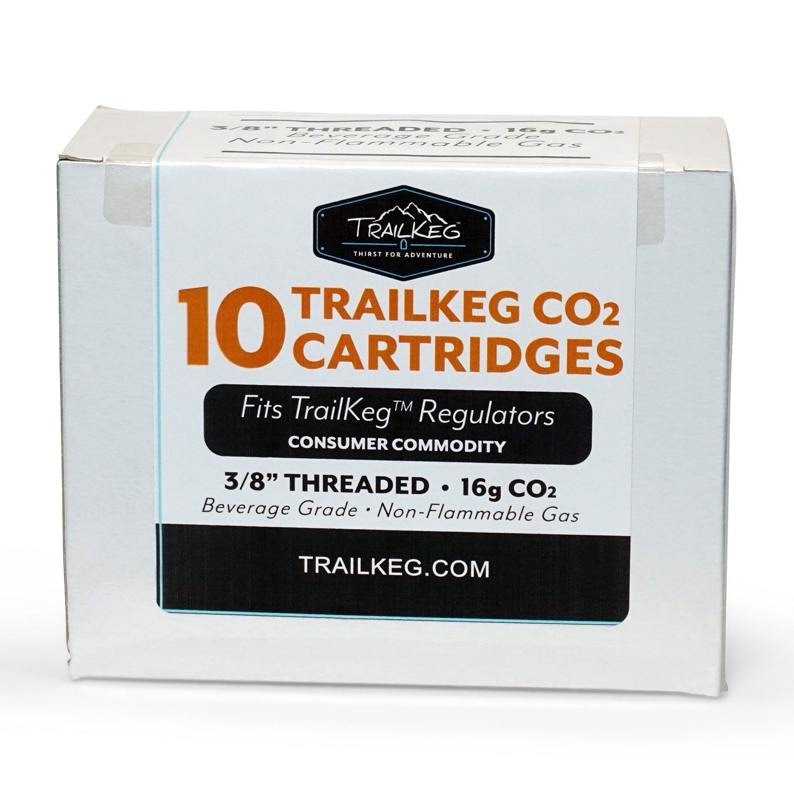 Ten Pack 16 Gram CO2 Cartridges Food Grade